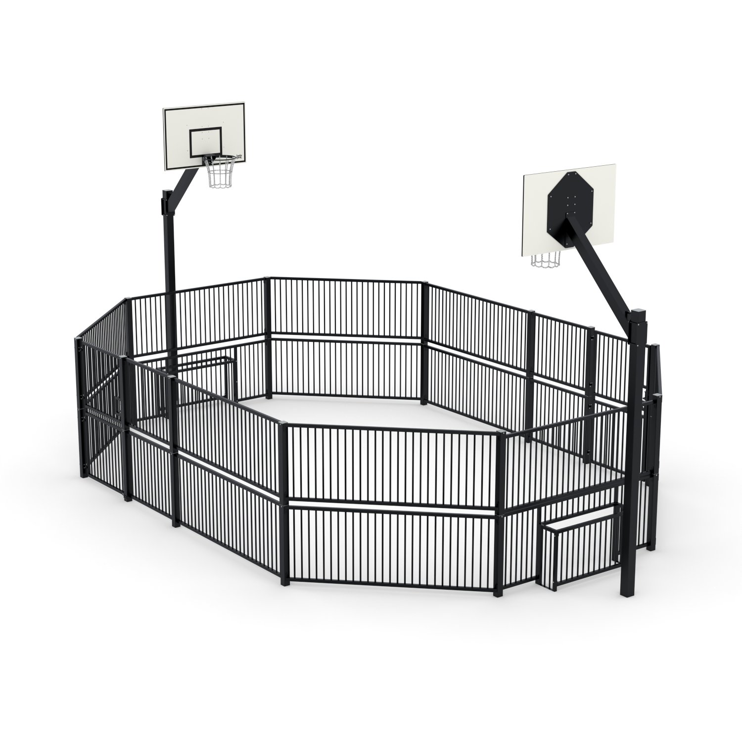 Pannaveld 6x10m - staal - zwart