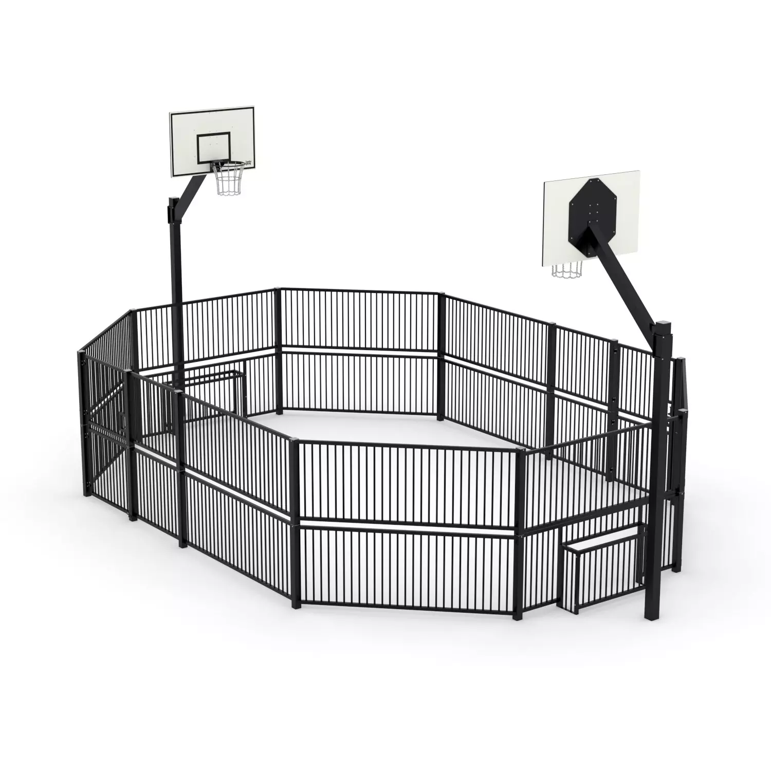 Pannaveld 6x10m - staal - zwart