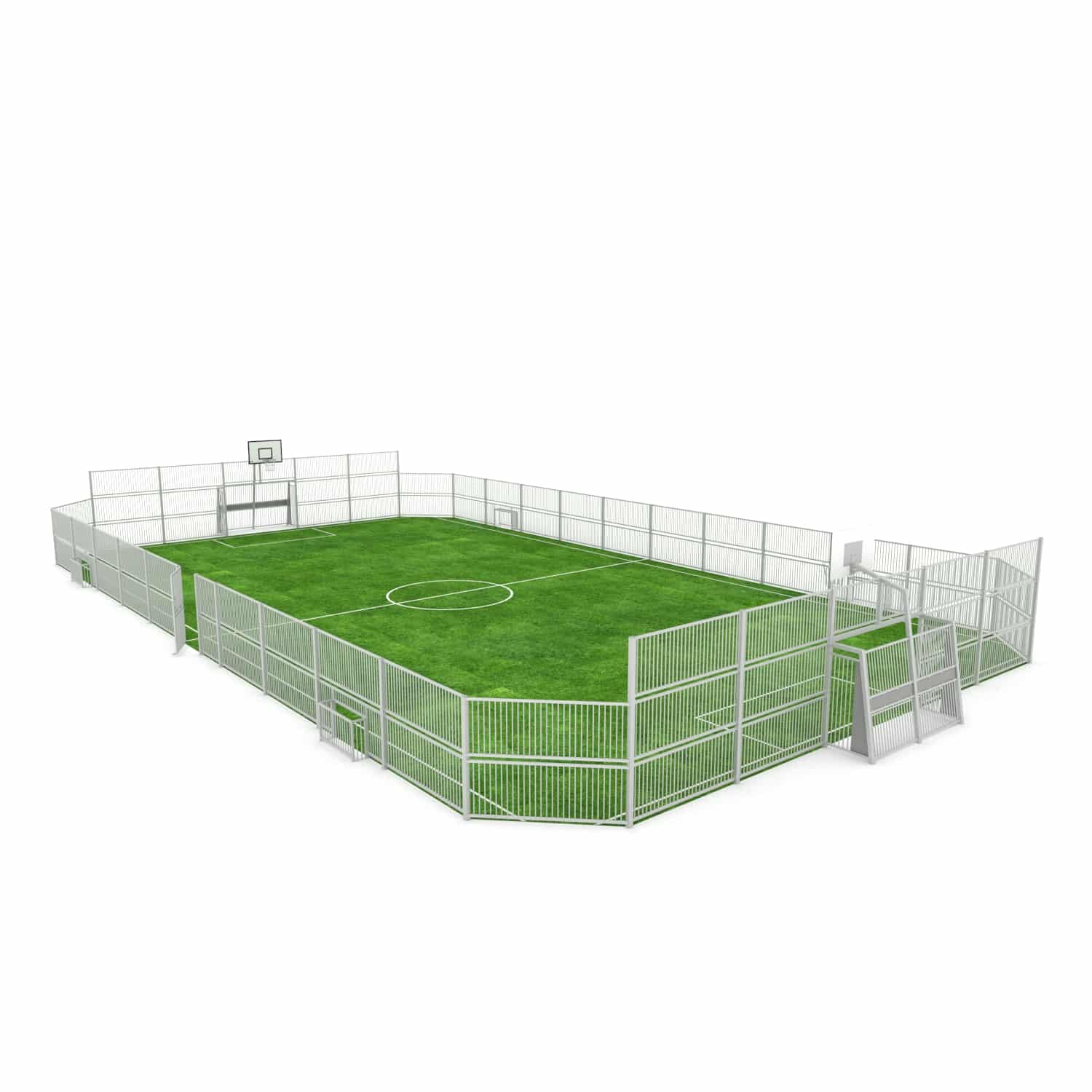 Multisport veld 17x31m - staal - H 2m