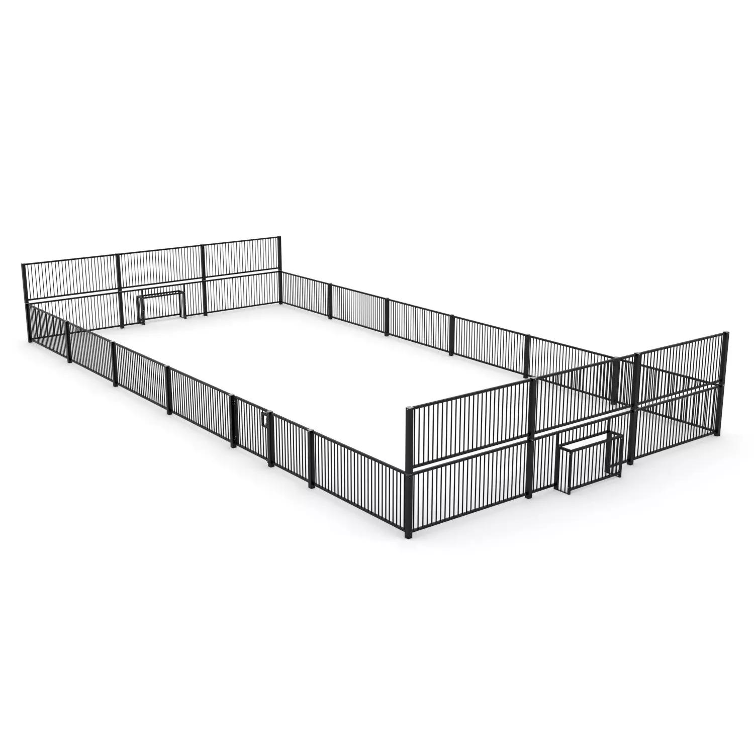 Pannaveld 8x15m - staal - zwart