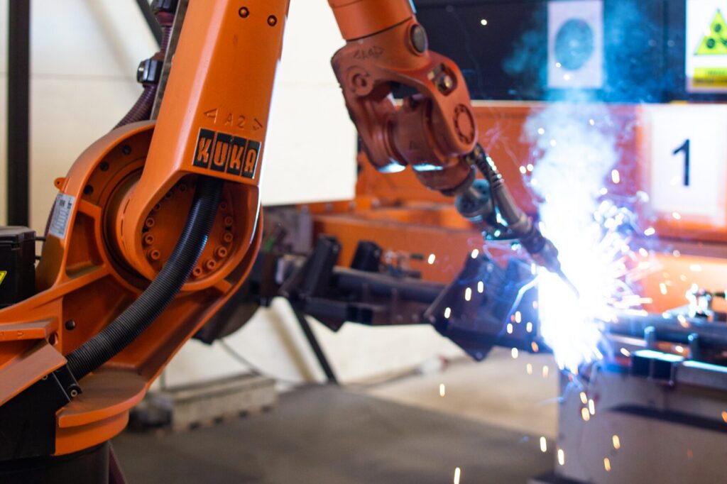 Las robot aan het werk