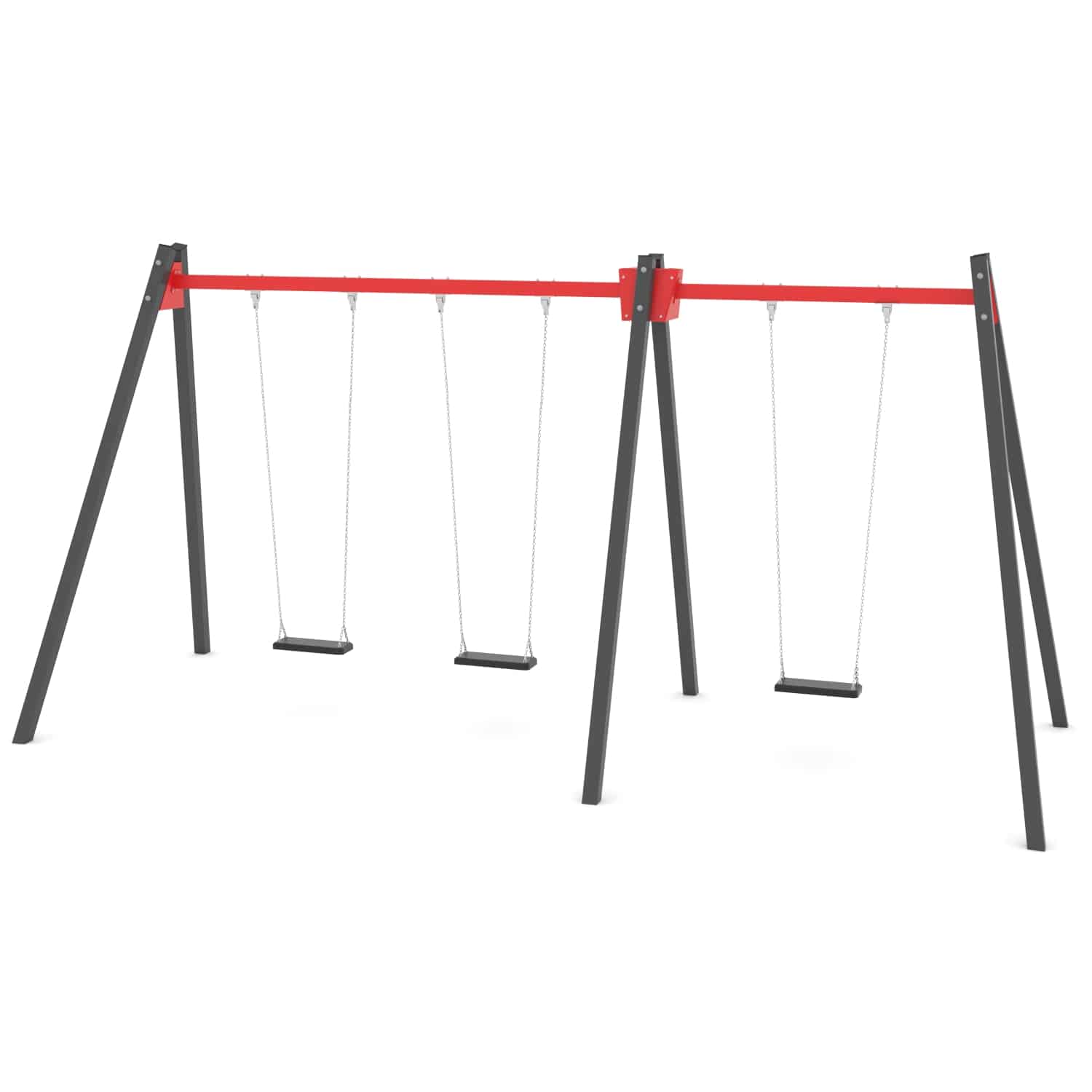 Schommel dubbel 3 zit H 250 cm