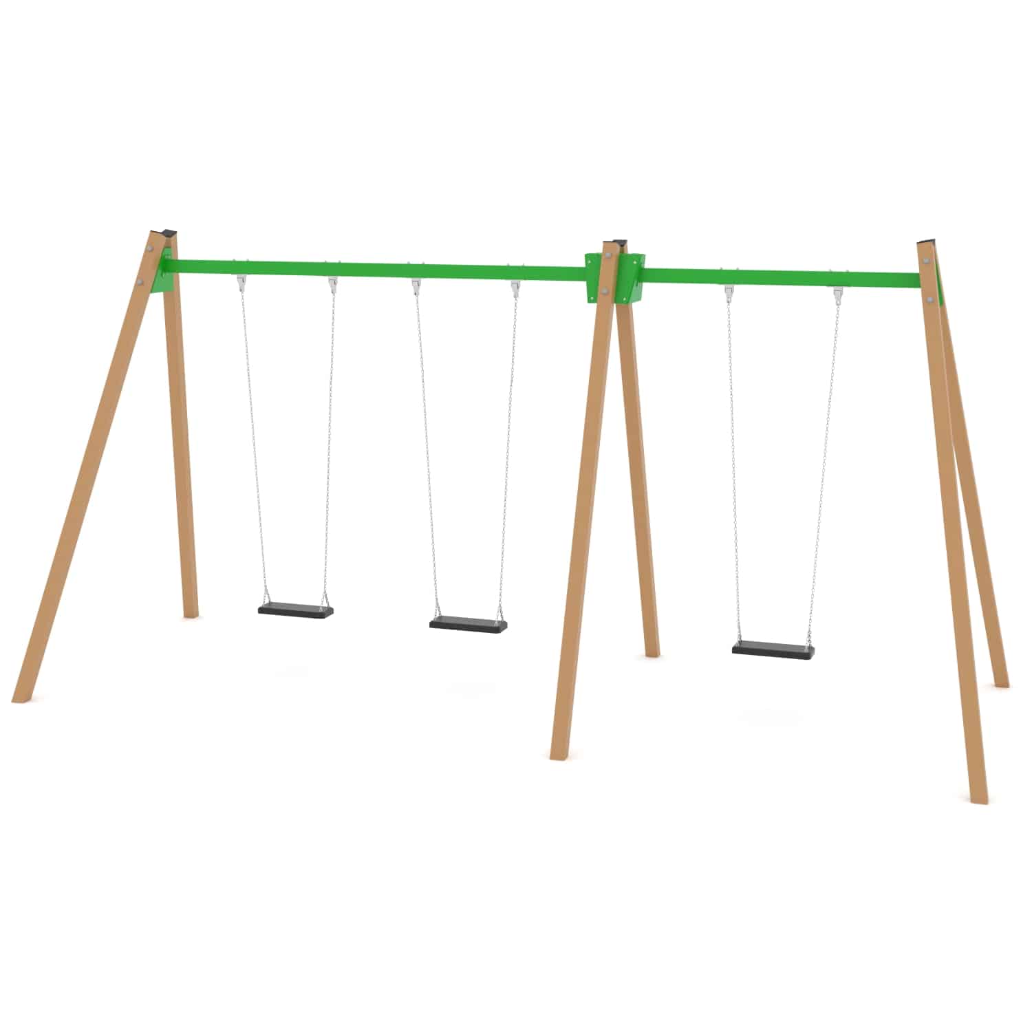 Schommel dubbel 3 zit H 250 cm