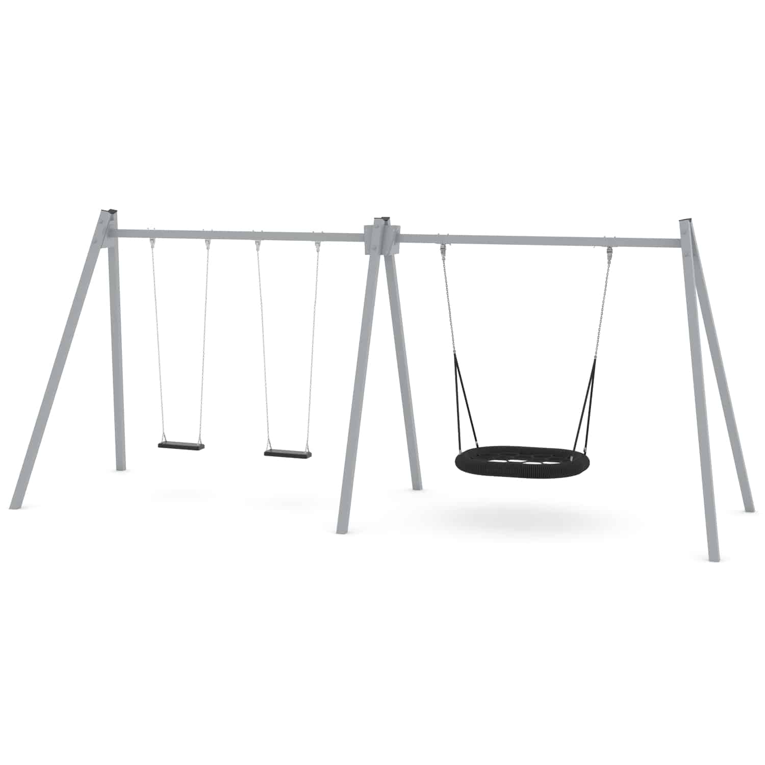 Schommel dubbel 2 zit en vogelnest H 250 cm