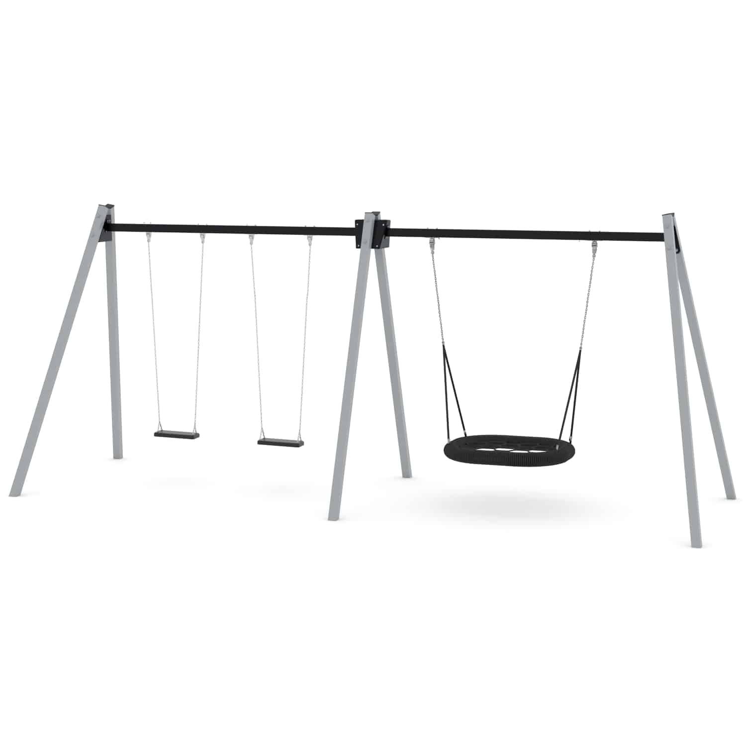 Schommel dubbel 2 zit en vogelnest H 250 cm