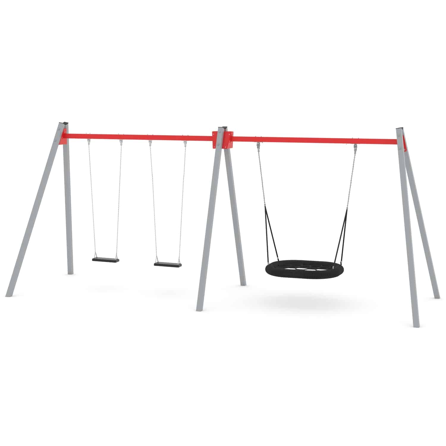 Schommel dubbel 2 zit en vogelnest H 250 cm