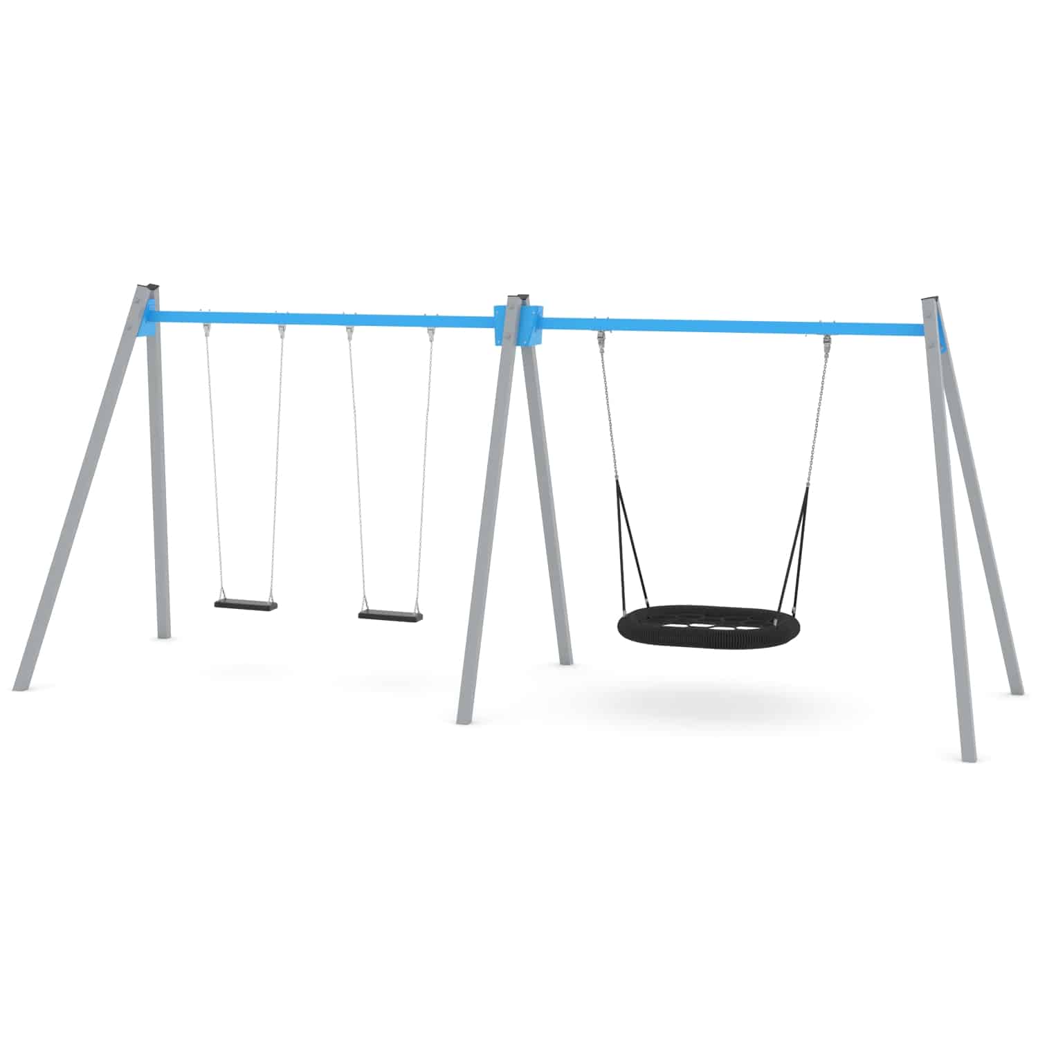 Schommel dubbel 2 zit en vogelnest H 250 cm