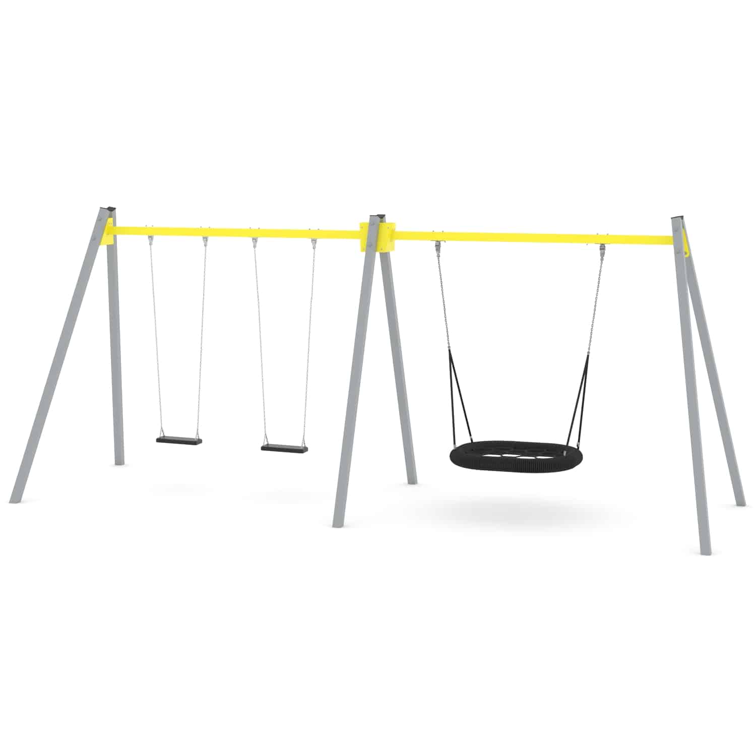 Schommel dubbel 2 zit en vogelnest H 250 cm