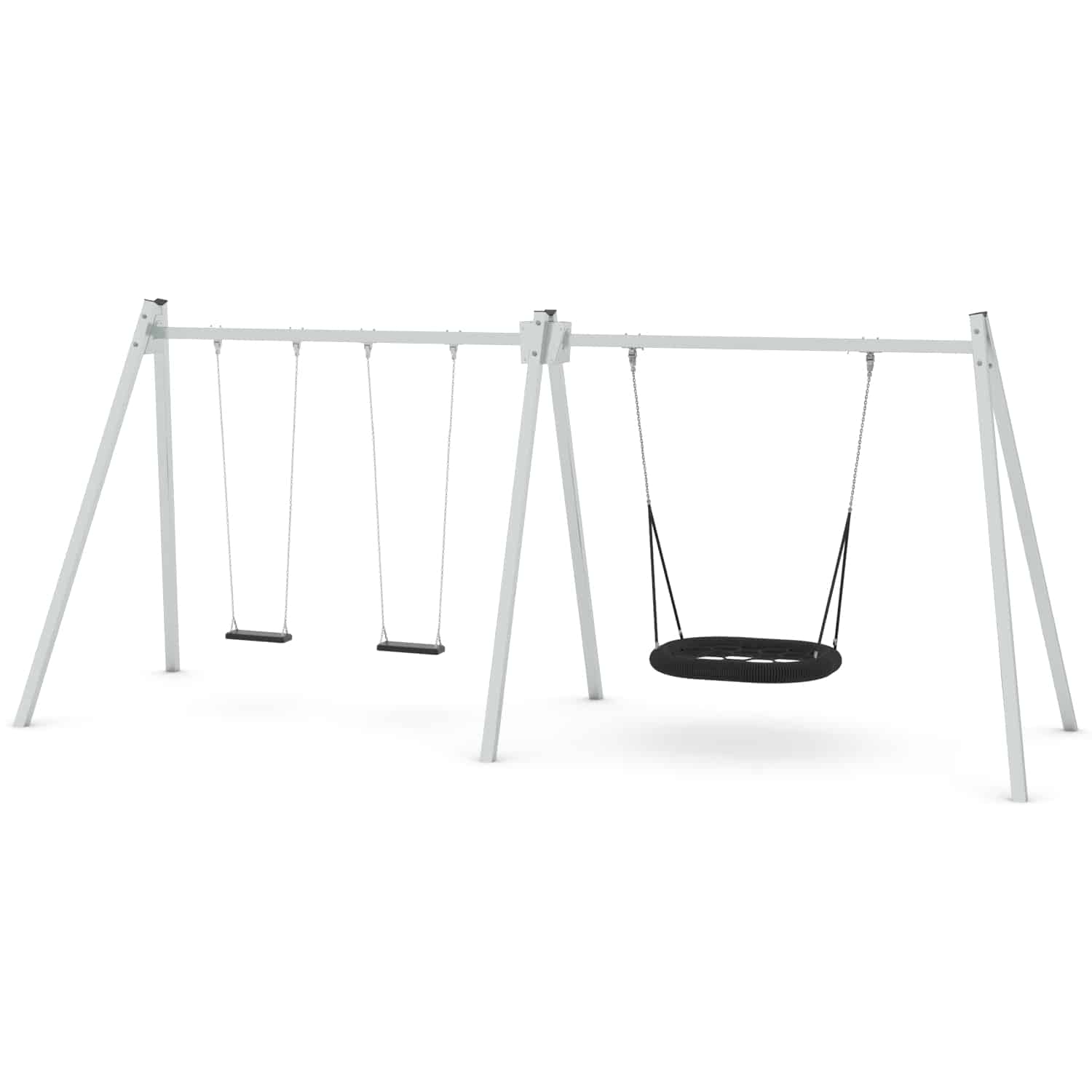 Schommel dubbel 2 zit en vogelnest H 250 cm