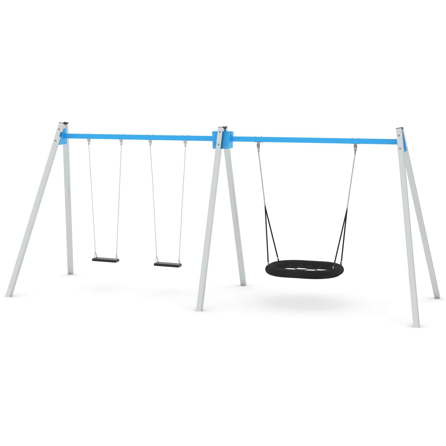 Schommel dubbel 2 zit en vogelnest H 250 cm