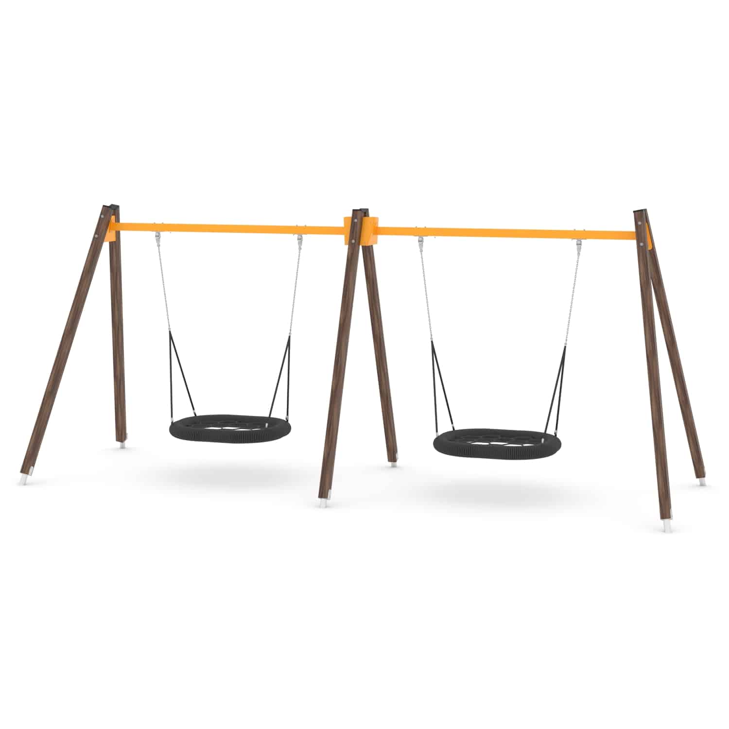 Schommel hout dubbel vogelnest H 250 cm
