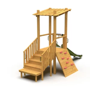 Robinia speeltoren basic met glijbaan