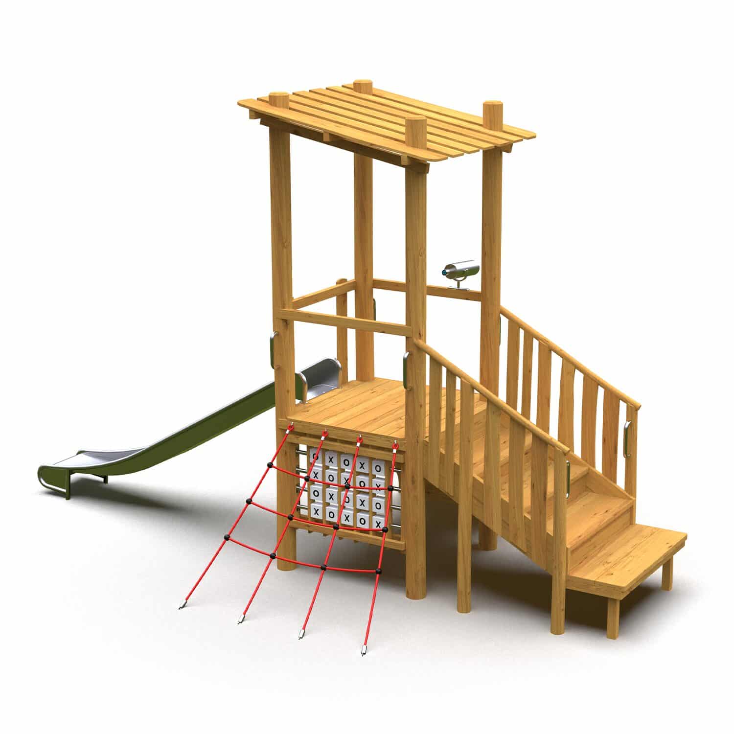 Robinia speeltoren basic met glijbaan