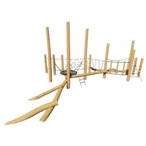 Robinia balanceerparcours met vogelnest
