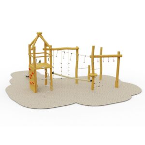 Robinia speelcombinatie met balanceerelementen