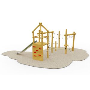 Robinia speelcombinatie met balanceerelementen