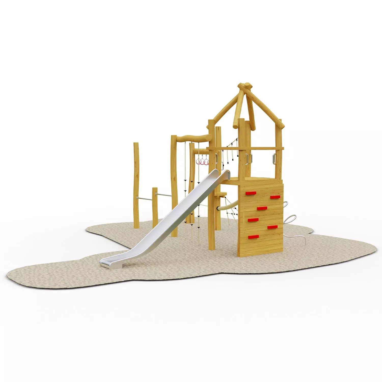 Robinia speelcombinatie met balanceerelementen