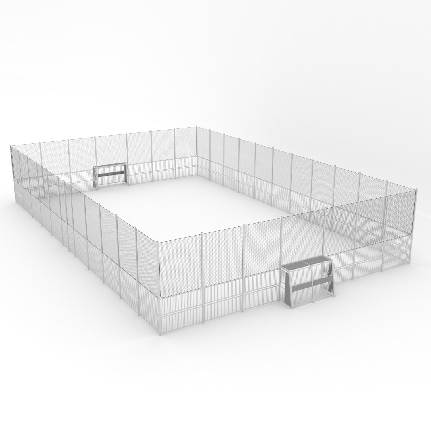 Multisport veld 18x30m - staal - H 5m