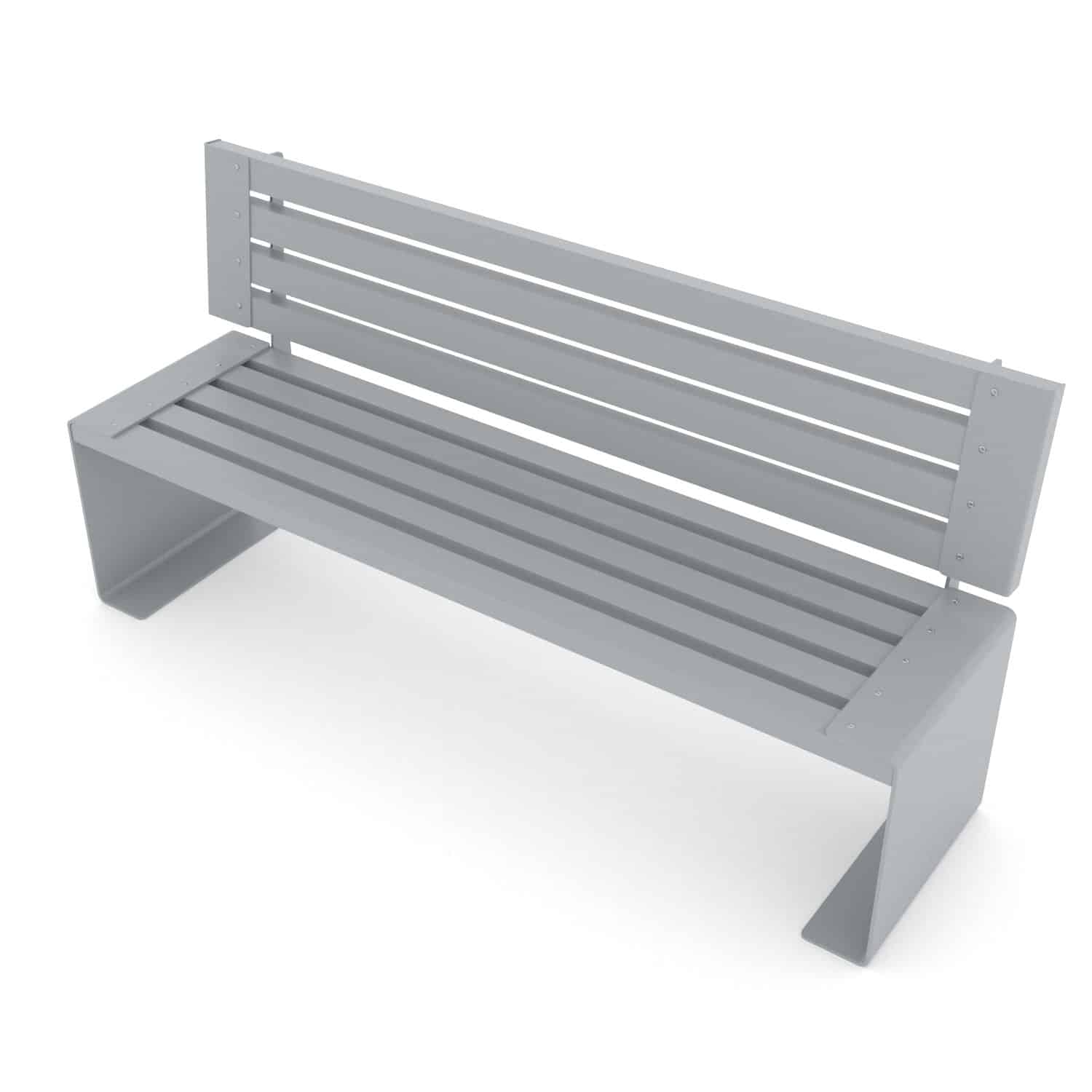 Parkbank met leuning staal
