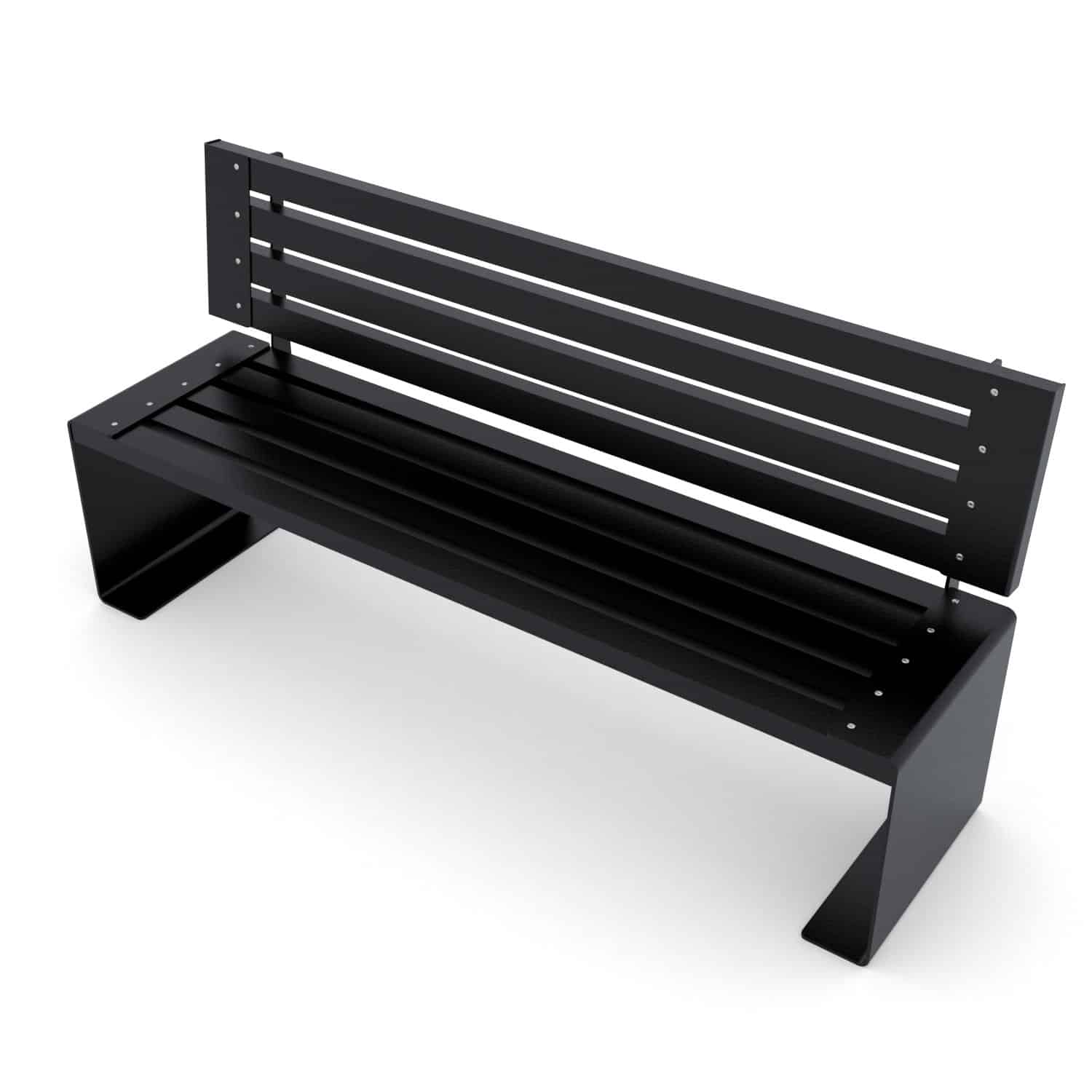 Parkbank met leuning staal
