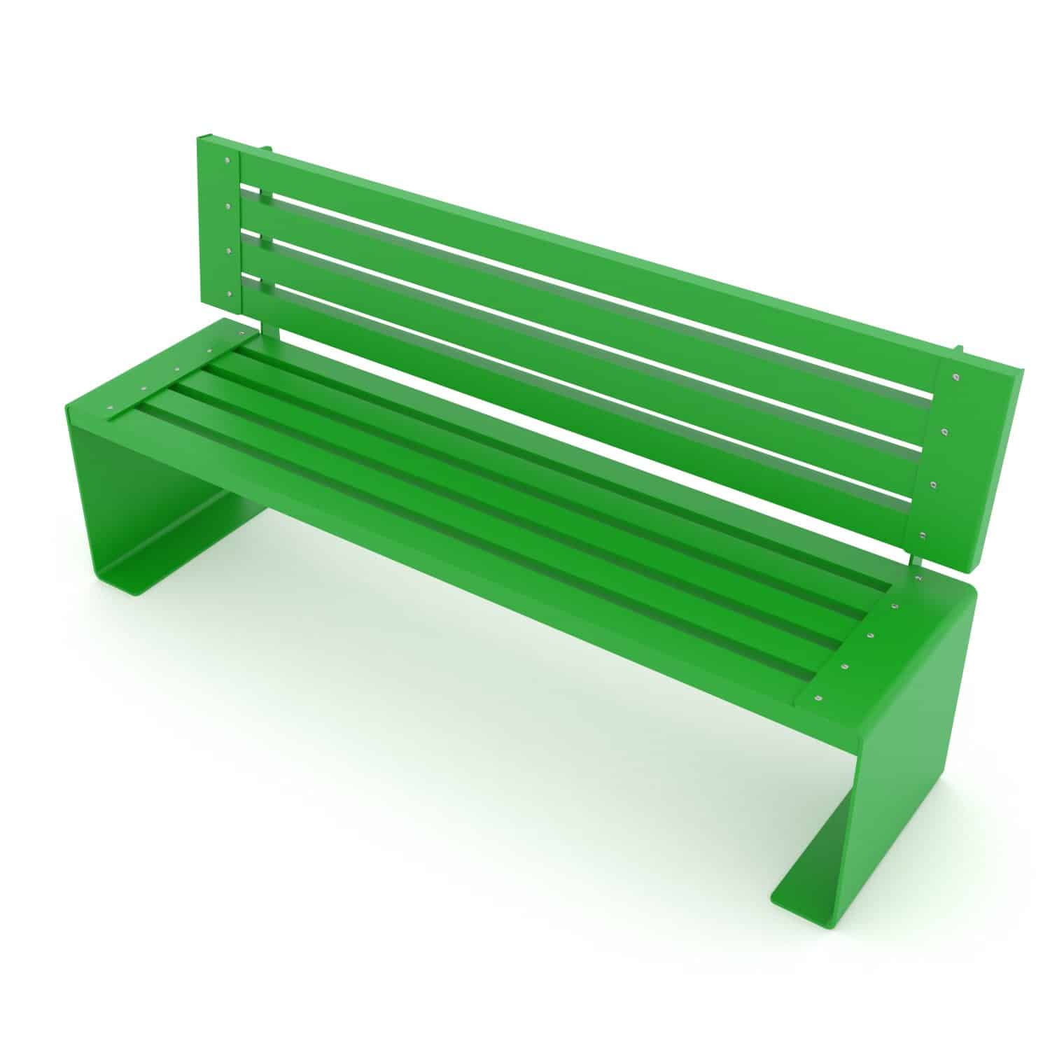 Parkbank met leuning staal