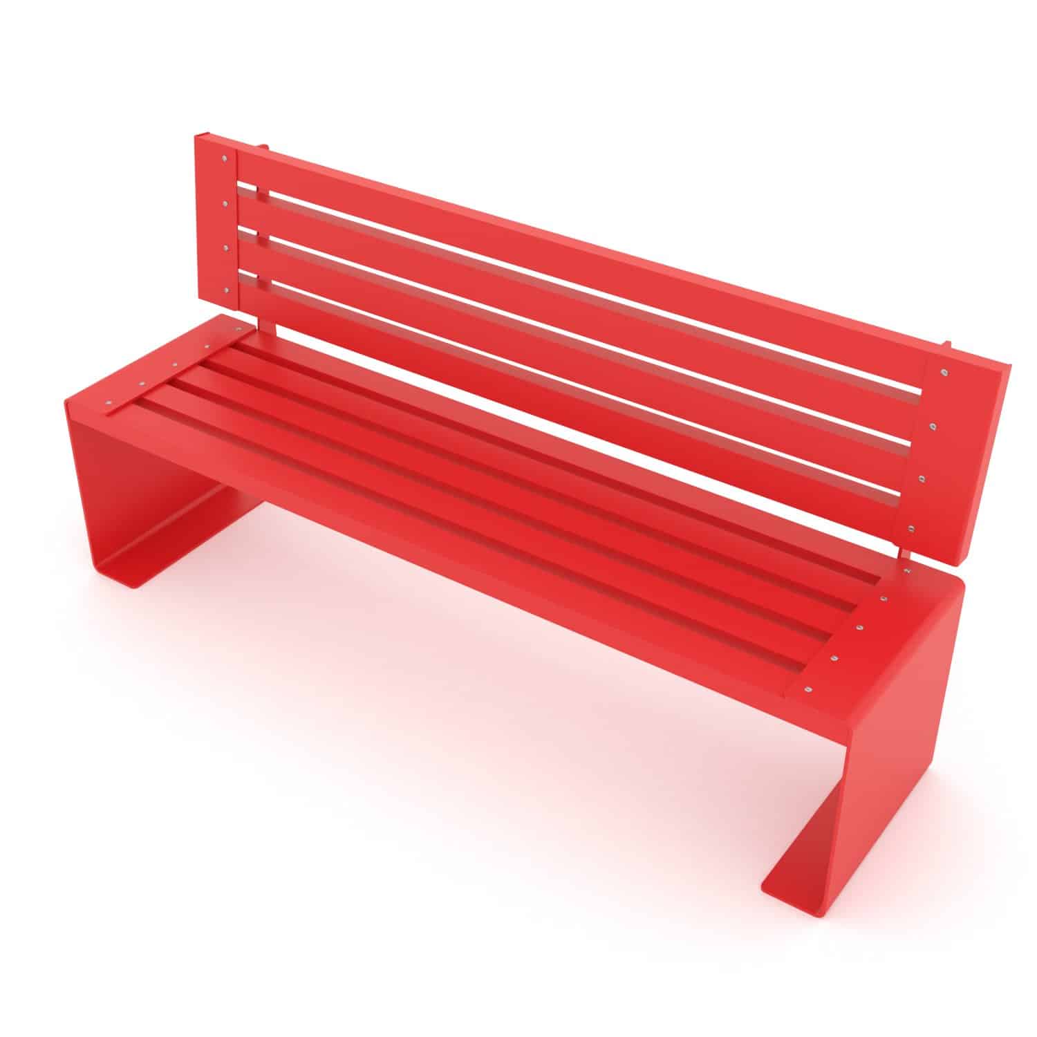 Parkbank met leuning staal