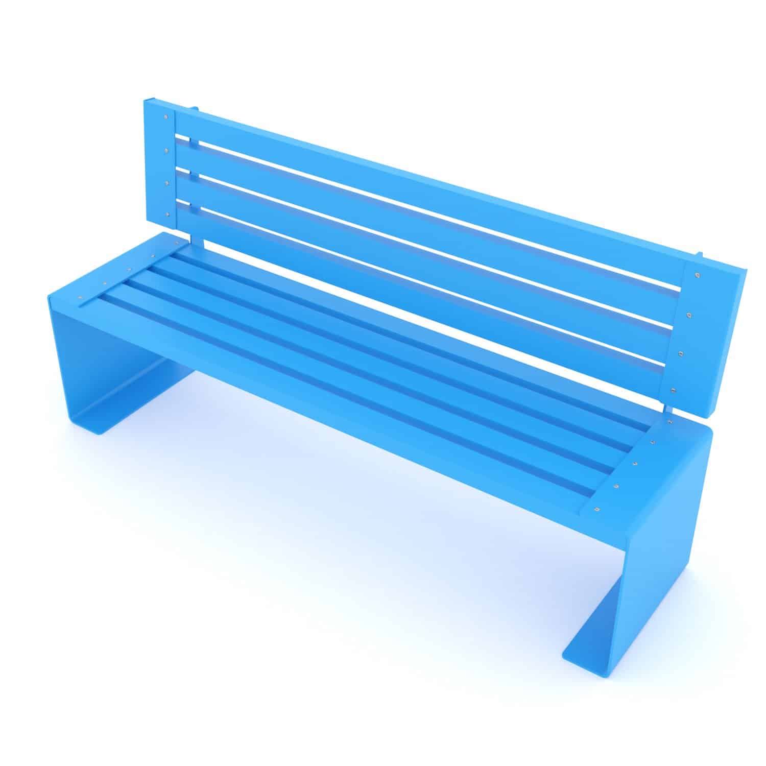 Parkbank met leuning staal