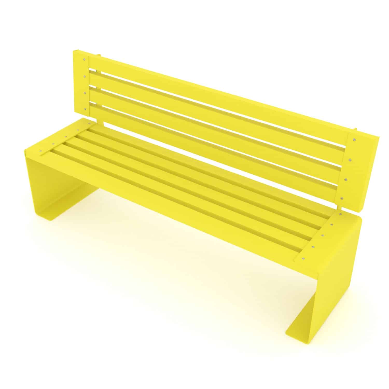 Parkbank met leuning staal