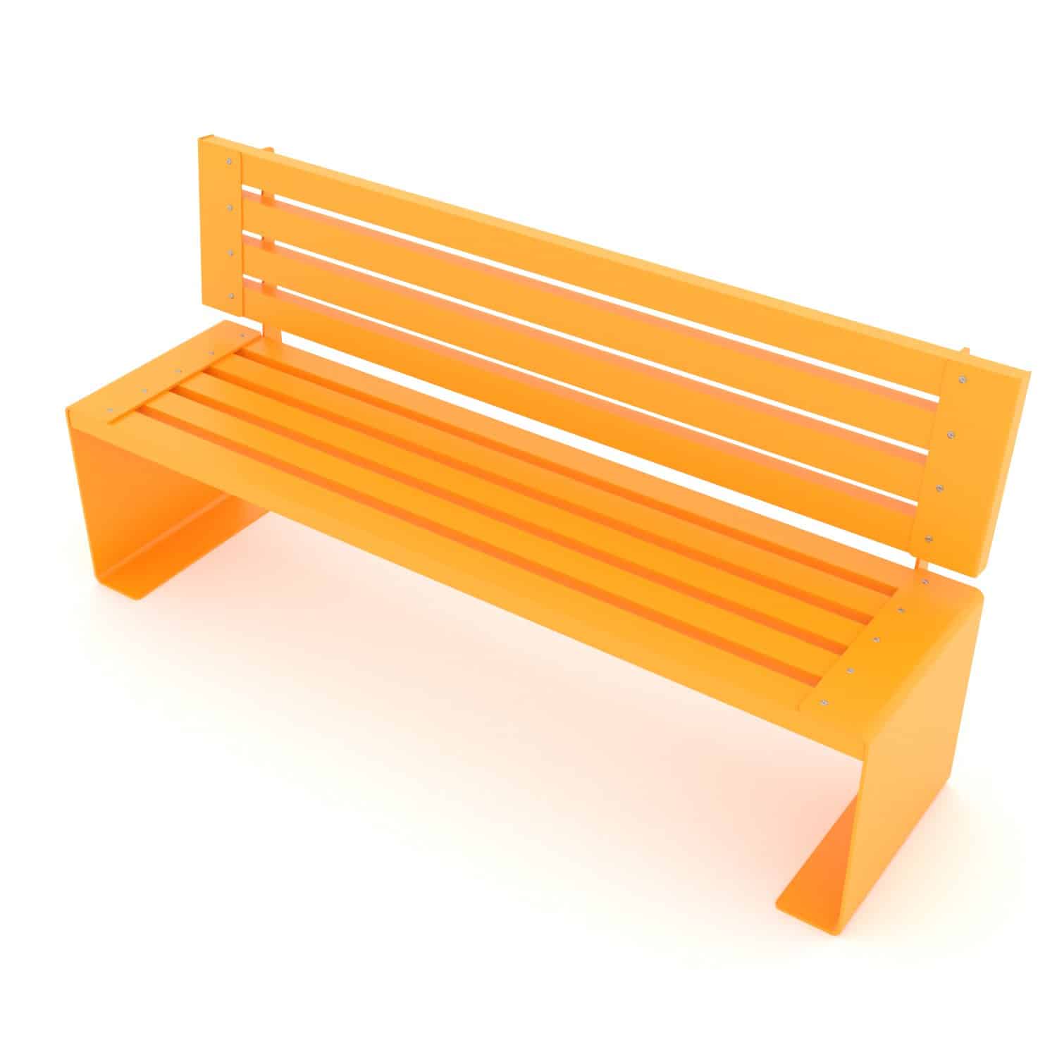 Parkbank met leuning staal