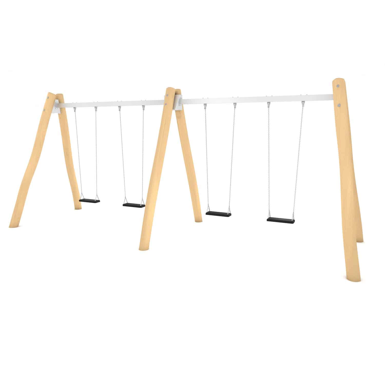 Robinia schommel dubbel 4 zit H 250 cm