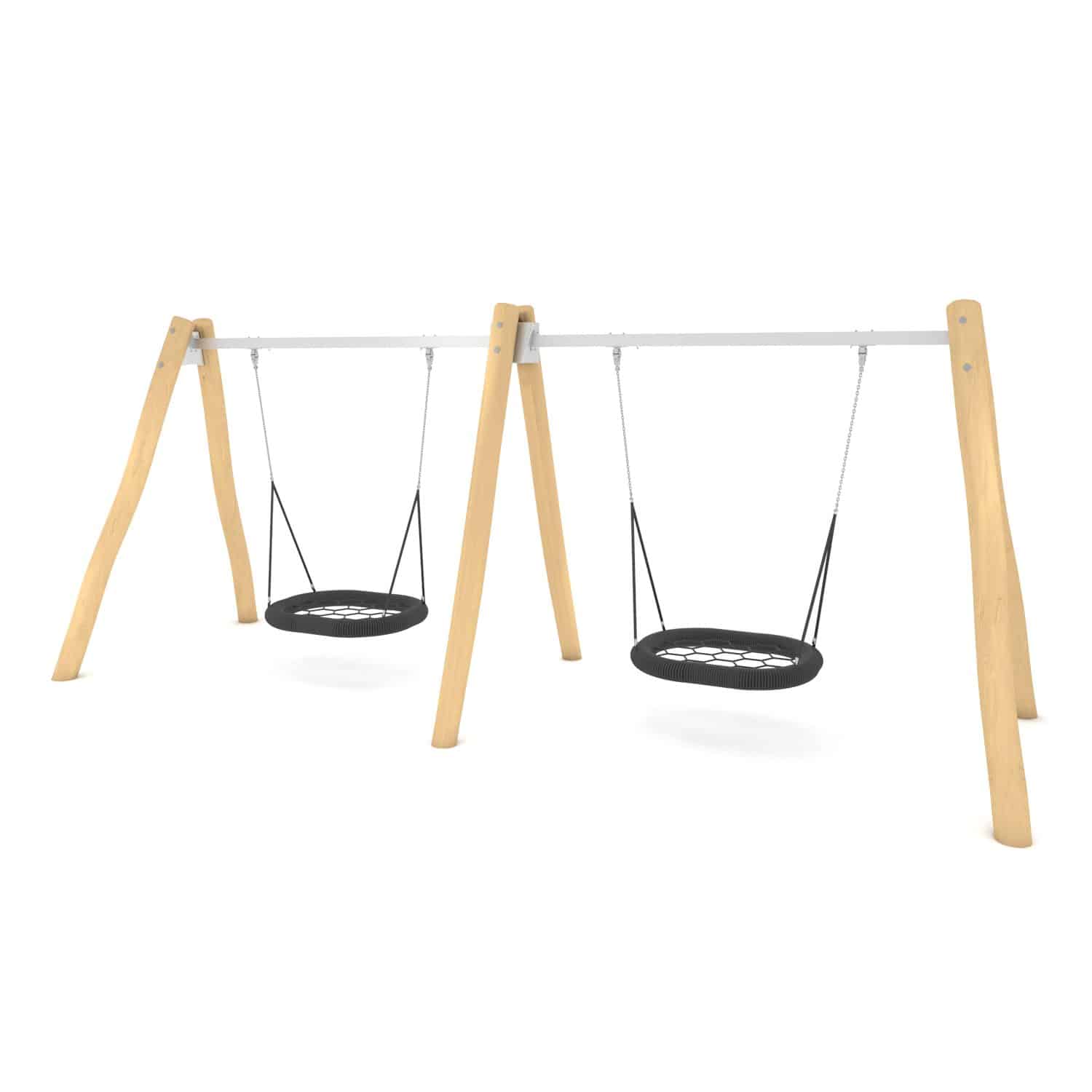 Robinia schommel dubbel vogelnest H 250 cm
